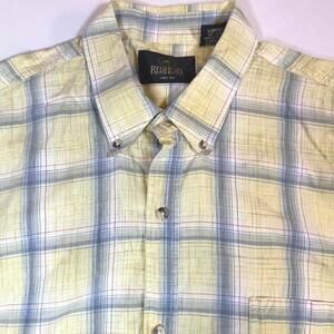 Red Head Brand Co Button Down Shirt Men's Multi‎ Color Plaid Short Sleeve XL
